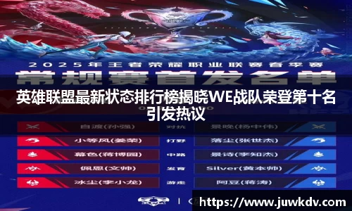 英雄联盟最新状态排行榜揭晓WE战队荣登第十名引发热议
